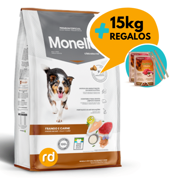 Monello Sabor Pollo y Carne 15kg + Regalo