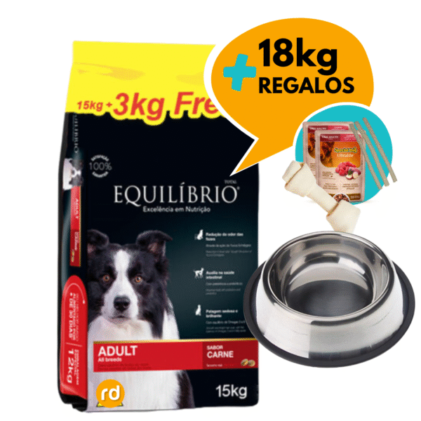 Equilibrio Sabor Carne Perros Adultos 18kg