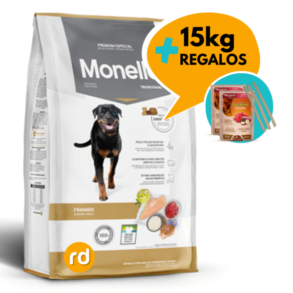 Monello Tradicional Para Perro Adulto 15kg + Regalos