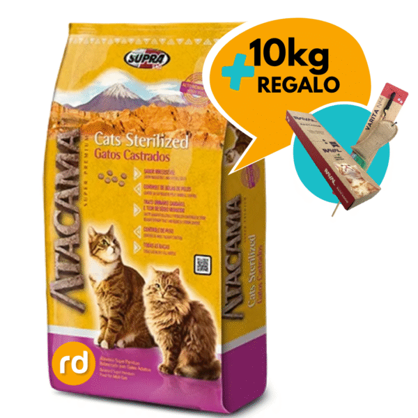 Atacama Para Gato Castrado 10,1kg + Regalos