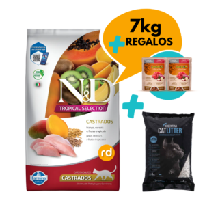 N&D Tropical Gato Castrado 7kg+ Regalo a elección